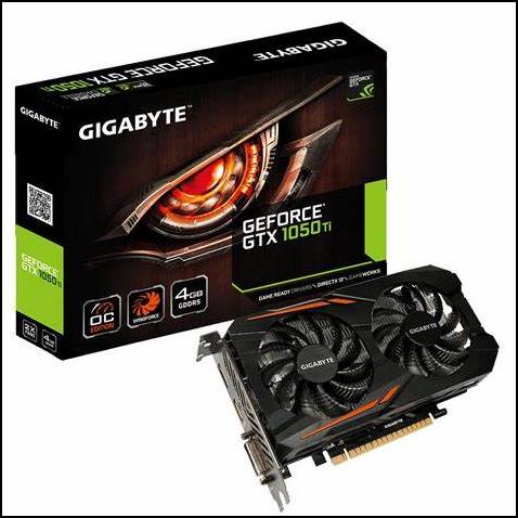 10. Gigabyte GTX 1050 Ti OC 4GB