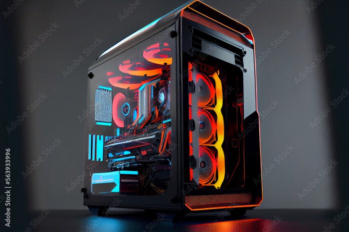 Case PC gaming terbaik dengan desain futuristik dan RGB lighting yang menarik