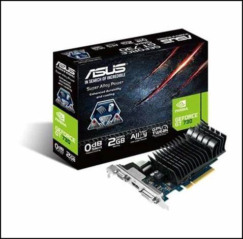 4. ASUS Geforce GT 730 Silent 2GB GDDR5