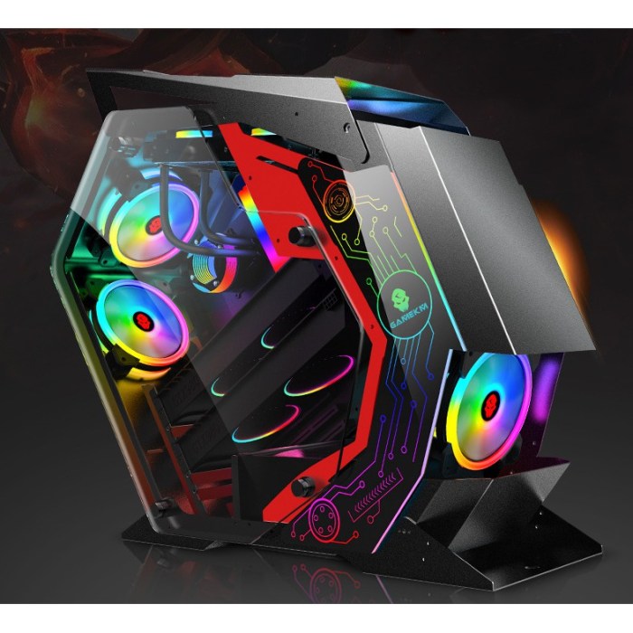 Case PC gaming terbaik dengan RGB lighting dan manajemen kabel yang baik