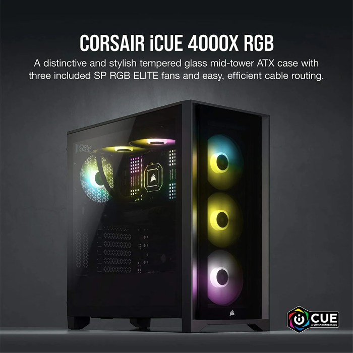 Case PC gaming terbaik dengan desain stylish dan RGB lighting yang menarik