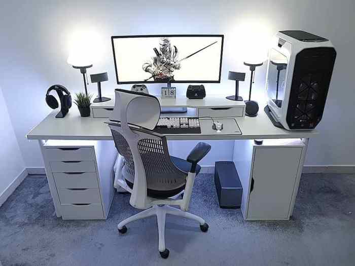 Gaming desk computer dimensions setup desks organizers account