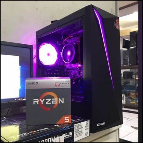 PC Gaming Rakitan Ryzen 5 5600G RAM 16GB SSD 256GB Radeon Vega Graphics RAM 8GB