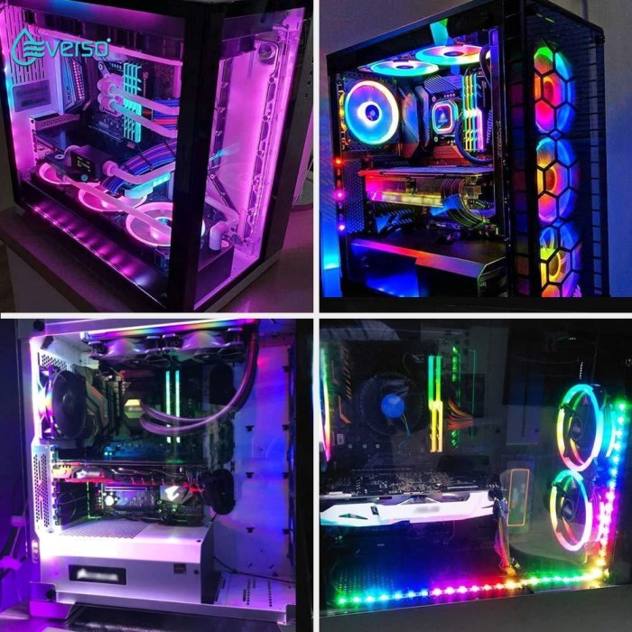 Case PC gaming terbaik dengan RGB lighting dan manajemen kabel yang baik