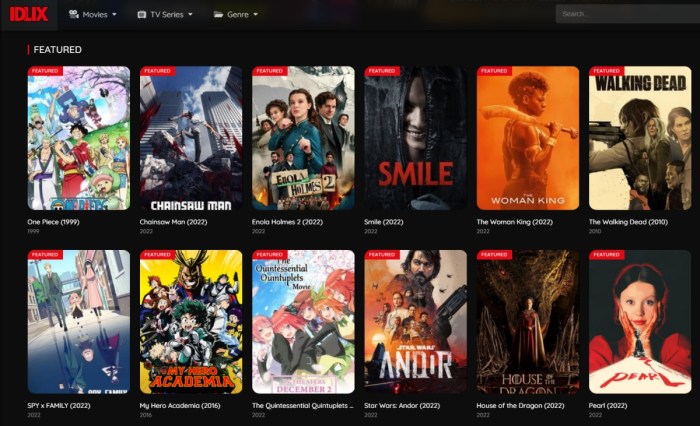 Aplikasi streaming film IDLIX gratis tanpa registrasi