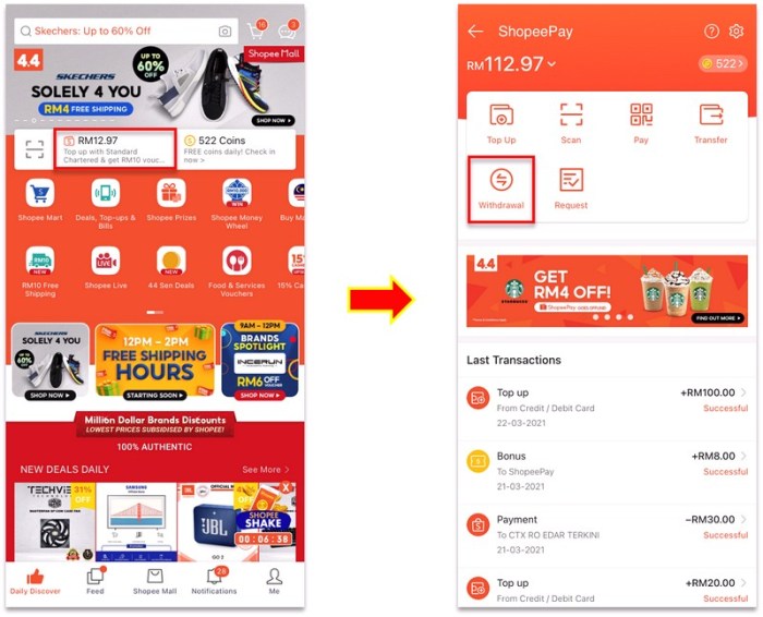 Bagaimana cara mencairkan saldo ShopeePay dari Shopee PayLater?