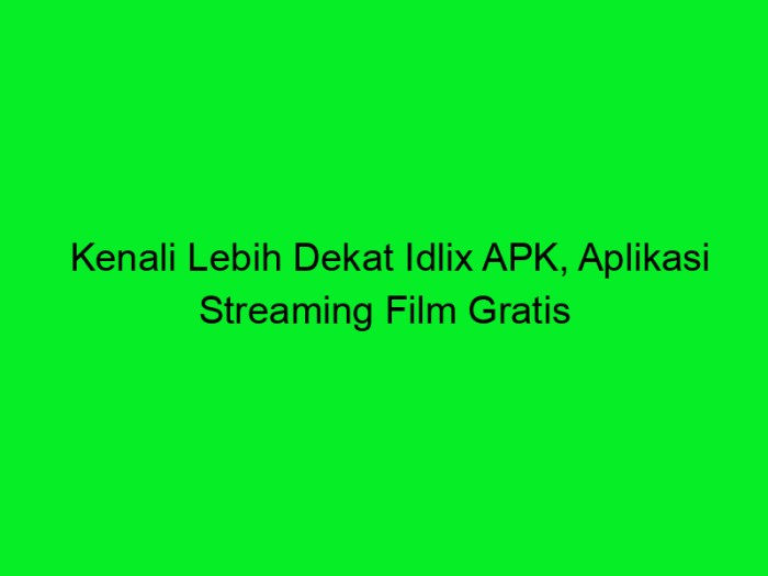 Review dan pengalaman pengguna aplikasi streaming IDLIX