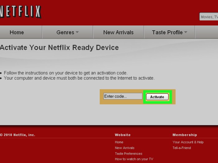 Petunjuk aktivasi akun Netflix di smart TV