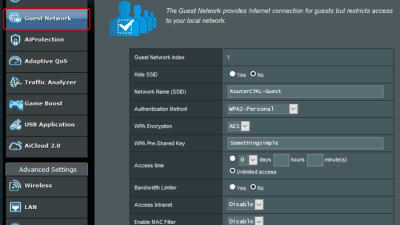 Setting up a guest wifi network on my router