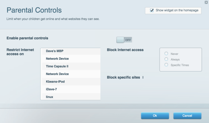 Setting parental control di router wifi untuk membatasi akses anak